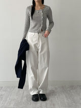 Scoop Stripe Cardigan T-Shirt