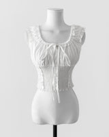 [ daily🪽 ] Anneli Eyelet Ruffled Blouse