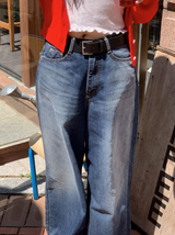 TY ディープウォッシュドデニムワイドパンツ
