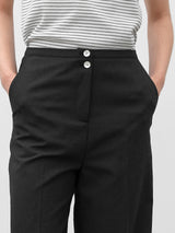 (PT-5646)ROOMY TEXTURE BOOTCUT PANTS