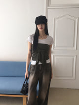 Mue ベーシックライン半袖Tシャツ