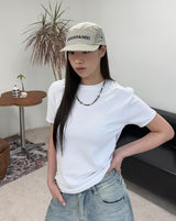 アンネン クロップ スリム ショートスリーブ Tシャツ