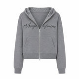 Nadia Angel Graphic Dot Hood Zip-Up