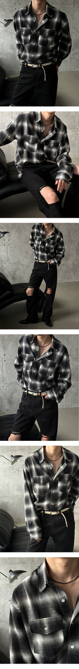 [F/W] Cutting check two pocket shirts (3color)