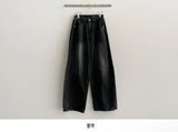 [Basic, Long/S~XL] Gus Washing Pintuck Wide Denim Pants