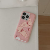 [Mademoment] fuzzy ribbon bunny design iphone card case