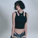 Heart Logo Golji Sleeveless - BLACK