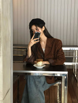 [Bellide made/boy fit] INAF Suede Slit blazer jacket