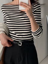 セッター オフショルダー ロングスリーブ Tシャツ / 2カラー
