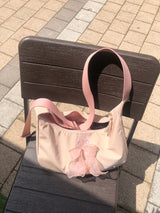 Daily ribbon hobo bag_nude pink