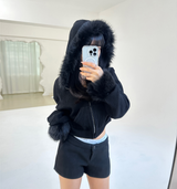 (STRETCH♥/FLEECE♥) Y2Kウールローライズマイクロショートパンツ