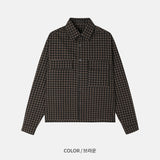 Mark Cropped Checked Shirt (3color)