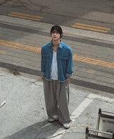 Mar Crop Cutting Denim Shirt