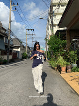 ナンバーネイビールースフィット半袖Tシャツ