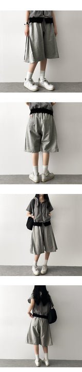 Eiki Side Pintuck Pocket Tab Banding Shorts