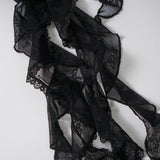 Frill Strap Asymmetric Skirt 232469355