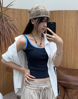 Lean Color Matching Line Sleeveless