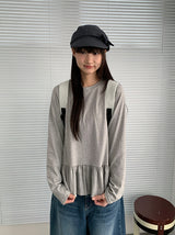 Lapus Cotton Frill Long Sleeve Tee