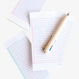 stripe checklist non-sticky memopad set (PINK+GREEN)