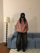 wide black denim pants (1color)