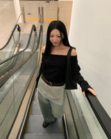 [ORIGINAL] Pub Off-Shoulder Long Sleeve T-Shirt