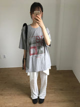サーファークルーネックTシャツ (2color)