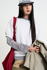 Sop crop short sleeve sweatshirt