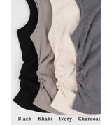 CUT OUT SHIRRING SLEEVELESS