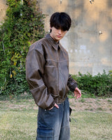 フェイドレザーパディング (Black)