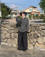 ドレープベルティドワイドスラックス