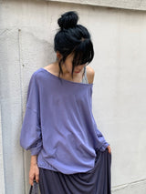 Roel Summer See-Through Deep V-Neck Long Sleeve Tee