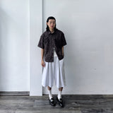 Side-Button Structured Shorts