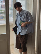 26SS★ [PLAN MADE/MADE] Infold ST Tie Short Sleeve Shirt