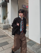 Ber Side Tuck Wide Pants