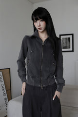 Cats Line Hood Zip-up