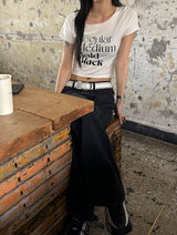 [Unisex] アンダーカッティングブーツカットパンツ
