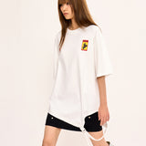 Asymmetric Belt T Shirt - White