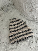 Stripe roll-up beanie