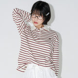 STRIPE COLLAR T-SHIRT  (Ivory)