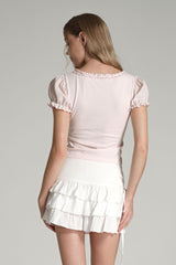 Rosie doll puff lace top