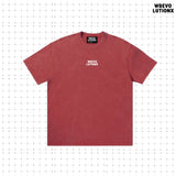 Rainforest Rose Red Denim-Washed T-Shirt (Colorful Macaw)