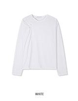 Barrel Diagonal Cropped Henley Long Sleeve