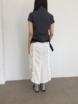 Border frill pencil skirt (2color)