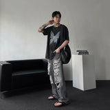 Butterfly-printed Short-Sleeved T-shirt / D747406118682 