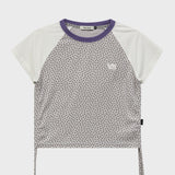 Star Dot Shirring Half Sleeve T-shirt