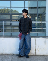 Ber Two-tone knit (Blue)
