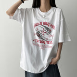 キープゴーヴィンテージプリントボクシーフィットショートスリーブTシャツ