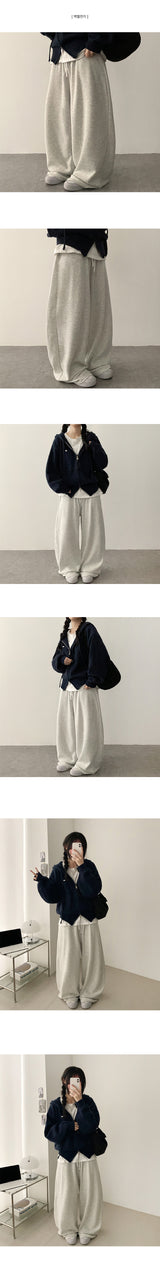 Movin Elastic Spandex Straight Wide Banded Waist Pants
