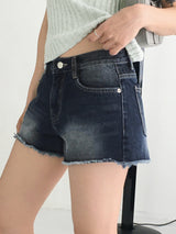 Tilshu half low washed denim short pants