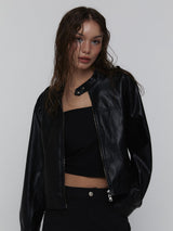 Leather Biker Jacket_Black